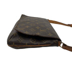 Louis Vuitton Monogram Musette Tango Shoulder Bag Crossbody Leather Brown Gold — view 6