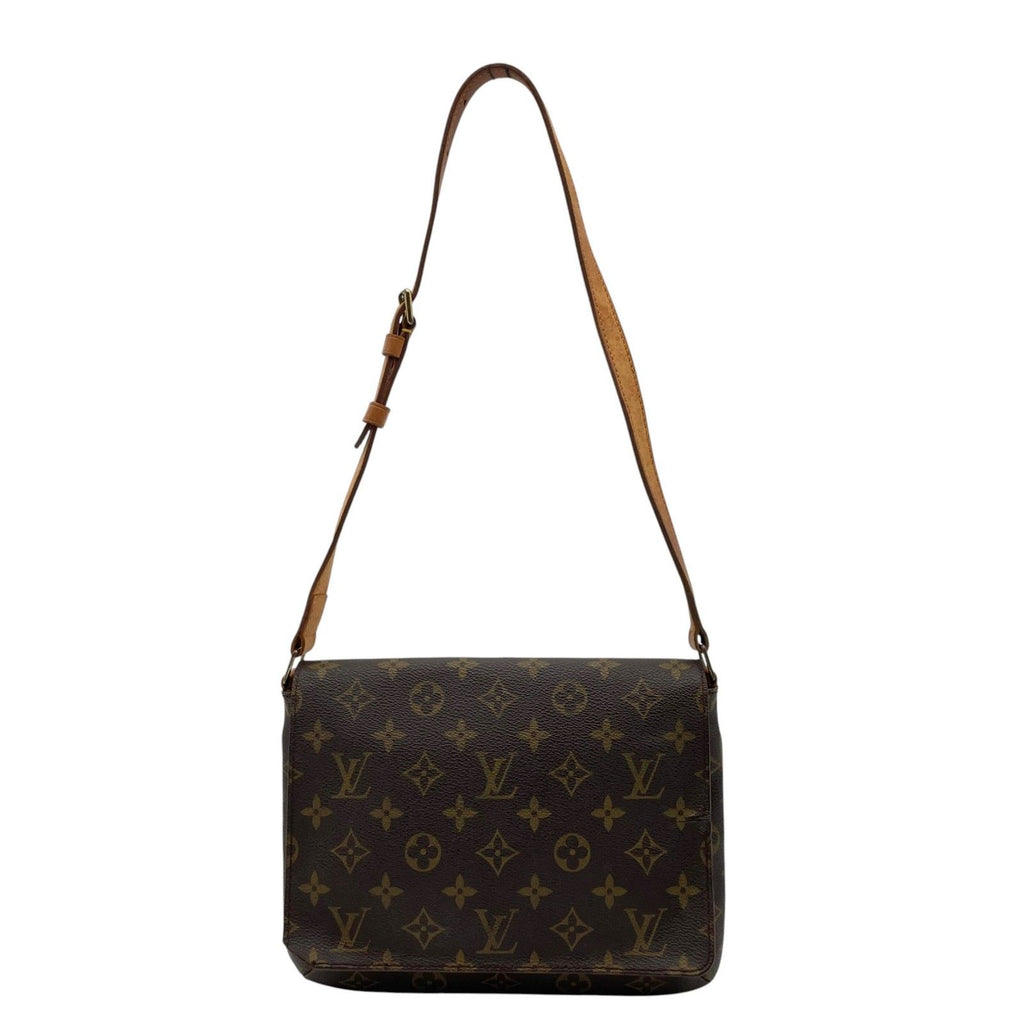 Louis Vuitton Monogram Musette Tango Shoulder Bag Crossbody Leather Brown Gold — view 2