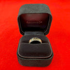 Tiffany & Co T Two Narrow Ring 925 Sterling Silver Gold