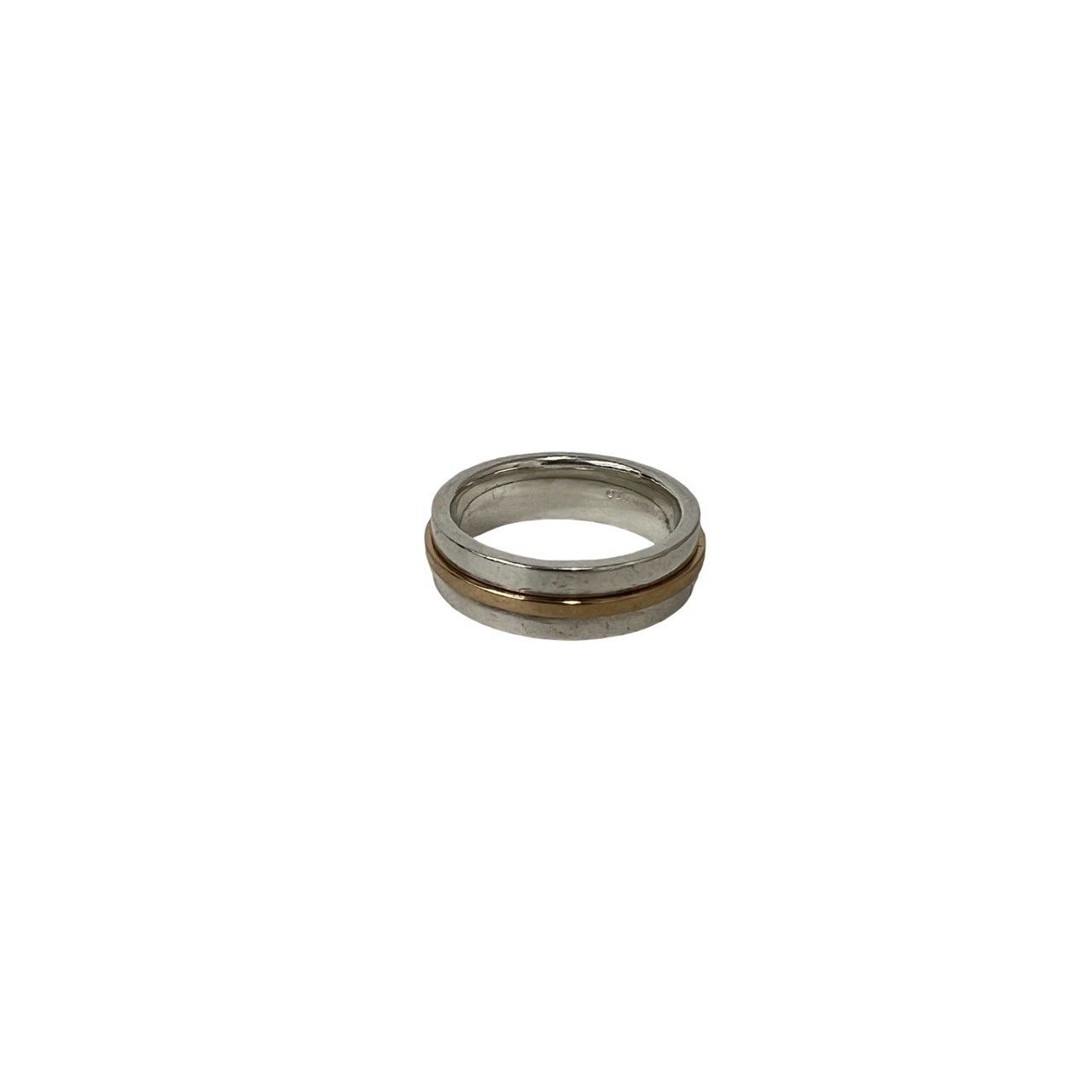 Tiffany & Co T Two Narrow Ring 925 Sterling Silver Gold — view 4