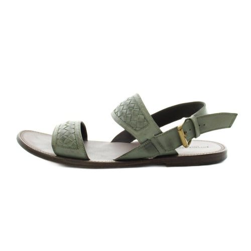 Bottega Veneta Intrecciato Sandals Strap Leather 44 Khaki Brown — view 2