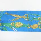 Hermes Ten Twill Brides de Gala Applique Scarf Silk Blue Multicolor — view 5