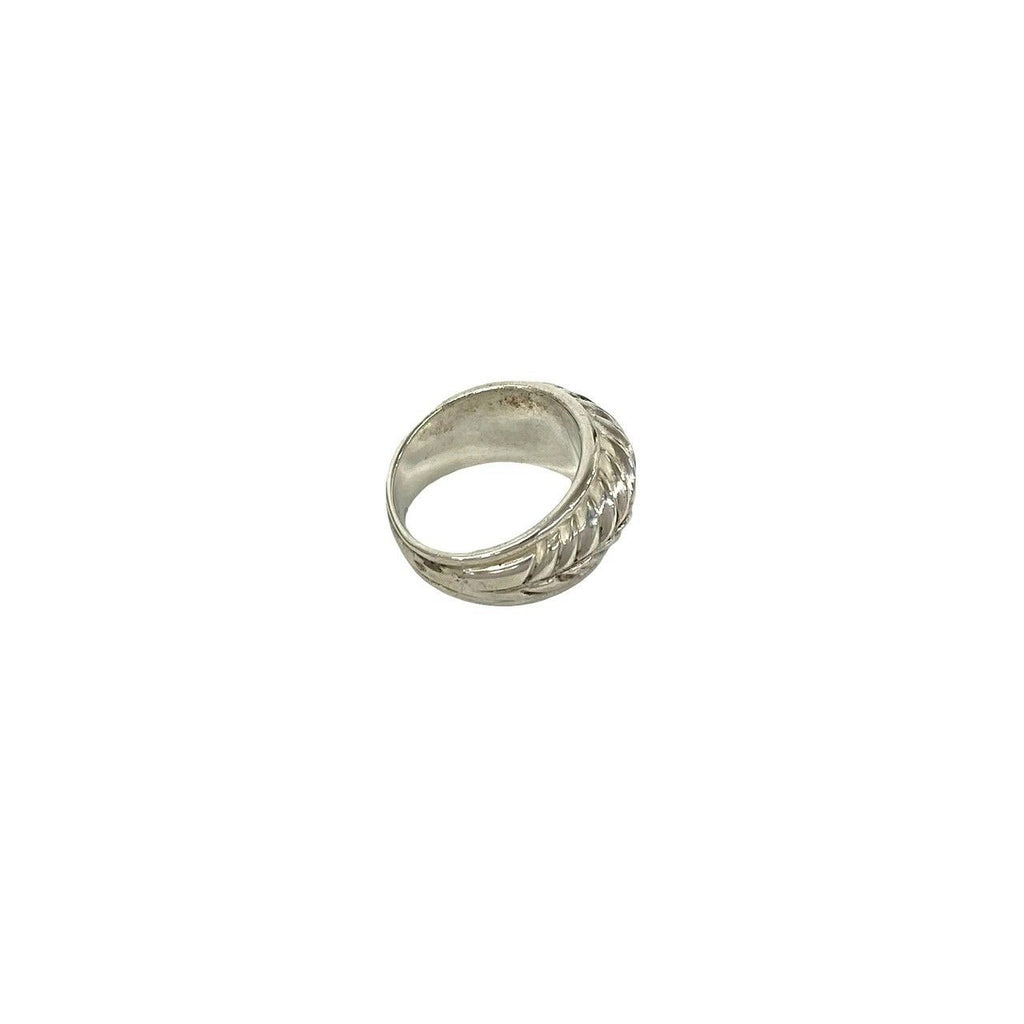 Hermes Vintage Leaf Ring 925 Sterling Silver — view 5