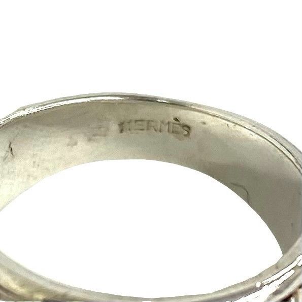 Hermes Vintage Leaf Ring 925 Sterling Silver — view 3