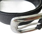 Louis Vuitton Taiga Ceinture Ellipse Belt Leather Black Silver 90 — view 2