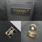 Chanel Dumas Backpack Black Champagne Gold Quilted Lambskin — view 6