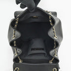 Chanel Dumas Backpack Black Champagne Gold Quilted Lambskin — view 5