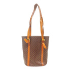 Celine Shoulder Macadam Leather Tote Brown — view 2