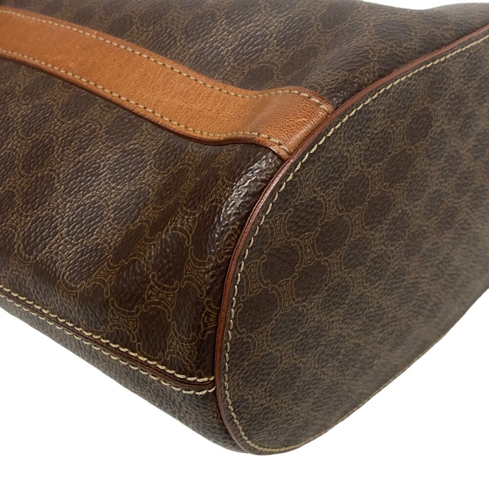 Celine Shoulder Macadam Leather Tote Brown — view 4