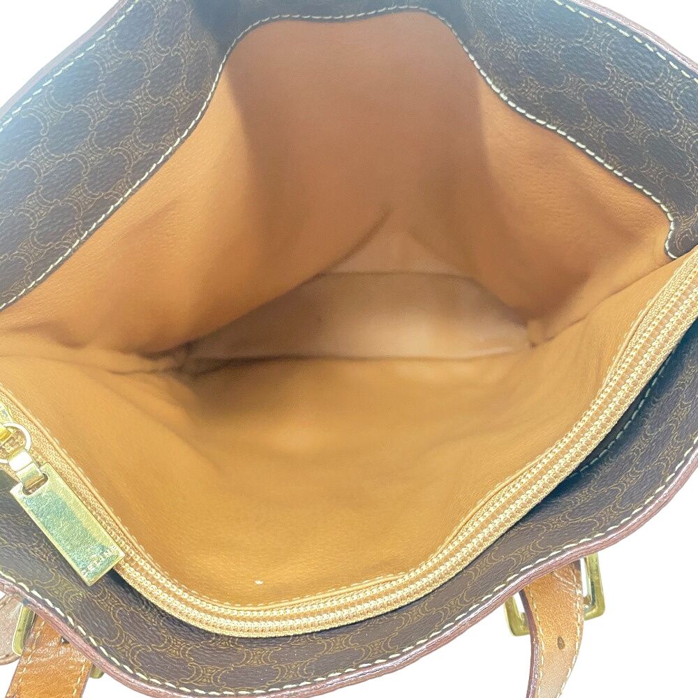 Celine Shoulder Macadam Leather Tote Brown — view 6