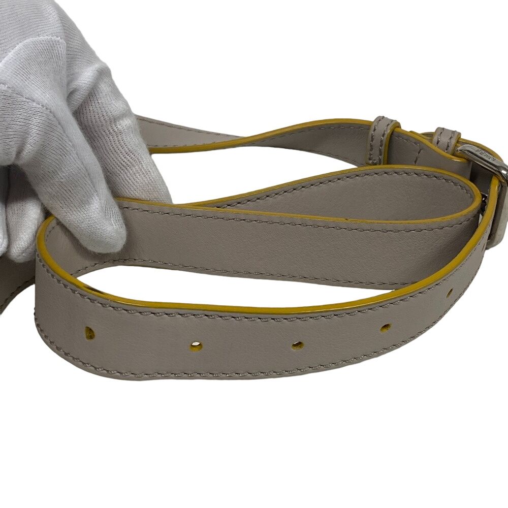Fendi Peekaboo Leather Handbag Gray — view 7