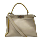 Fendi Peekaboo Leather Handbag Gray
