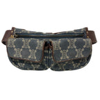 Celine Triomphe Waist Pouch Macadam Denim Belt Bag Blue