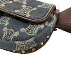 Celine Triomphe Waist Pouch Macadam Denim Belt Bag Blue — view 3