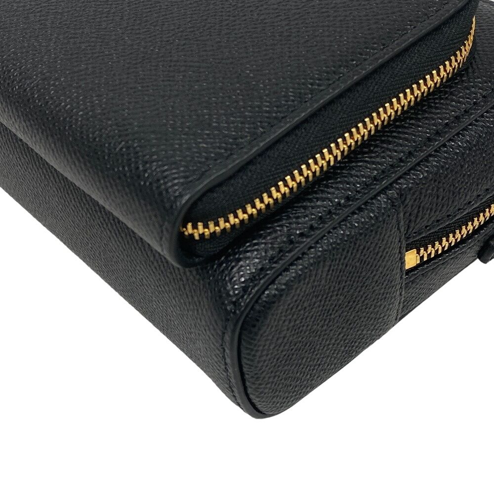 Dior Leather Shoulder Bag Black — view 3