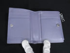 Bottega Veneta Bifold Wallet Intrecciato Purple Leather Silver — view 3