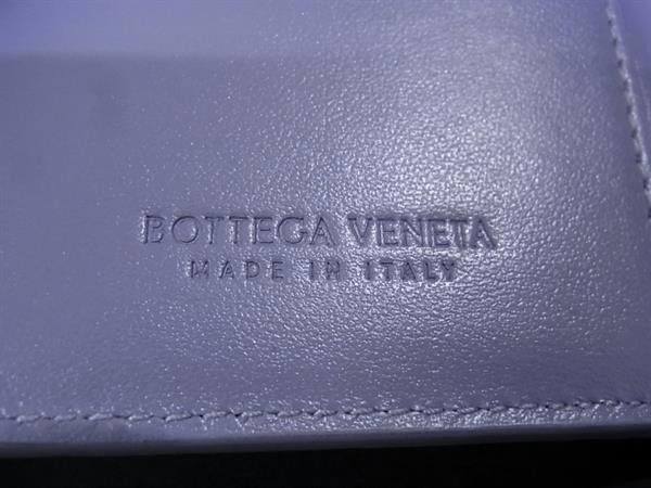 Bottega Veneta Bifold Wallet Intrecciato Purple Leather Silver — view 6