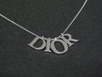 Dior Necklace Silver Metal Logo — view 2