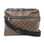 Louis Vuitton Torres Monogram Macassar Leather Shoulder Bag Brown