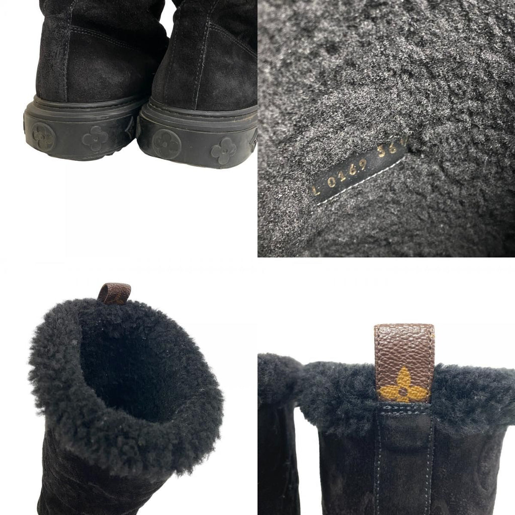 Louis Vuitton Bree the Line Suede Boots Black — view 7