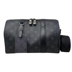 Louis Vuitton City Keepall Shoulder Bag Monogram Eclipse Black Gray