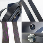 Hermes Heaven Herbag Zip PM Shoulder Bag Navy Silver Leather Canvas — view 8