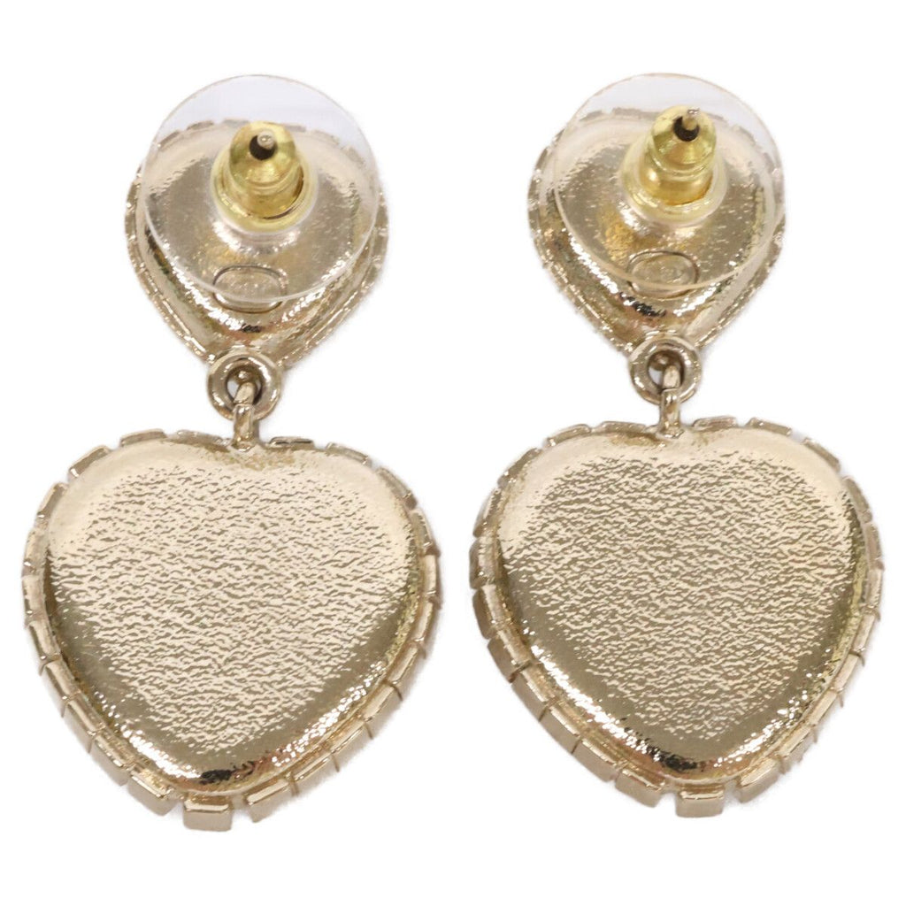 Chanel Rhinestone CC Logo Double Pearl Earring — view 6
