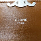 Celine Wallet Triomphe Trifold Denim Small Flap Blue Rhinestone Stripe Mini — view 5
