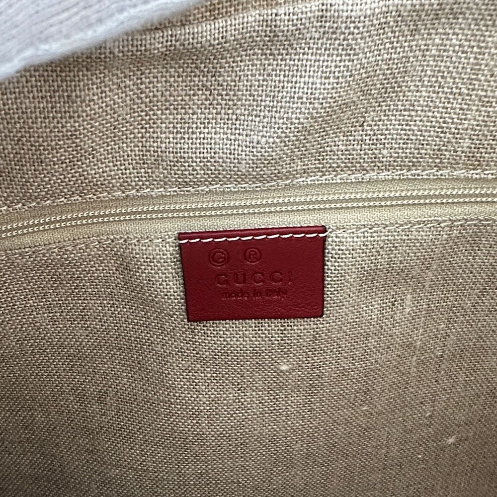Gucci Shoulder Bag Leather Micro GG Red Hand Going Out Everyday — view 8