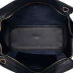 Saint Laurent YSL Logo Downtown Cabas 2-Way Shoulder Bag Navy Leather Suede — view 4
