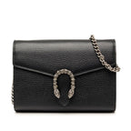 Gucci Dionysus Chain Wallet Shoulder Bag Black Leather