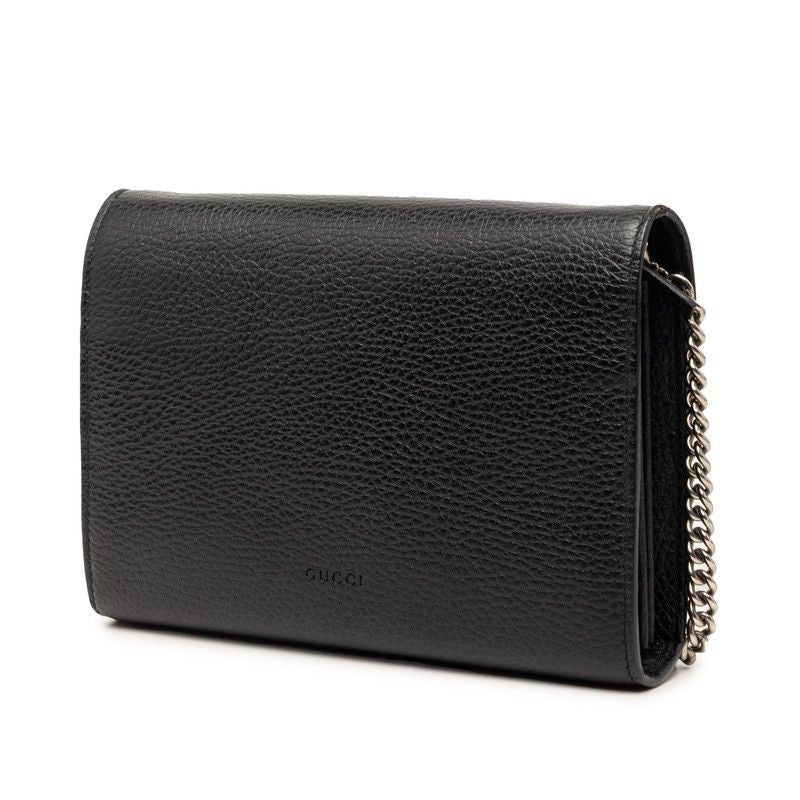 Gucci Dionysus Chain Wallet Shoulder Bag Black Leather — view 2