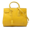 Saint Laurent Sac de Jour Mini 2-Way Shoulder Bag Yellow Leather