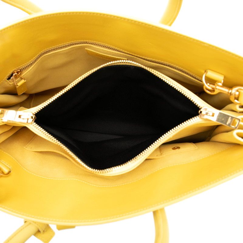 Saint Laurent Sac de Jour Mini 2-Way Shoulder Bag Yellow Leather — view 4
