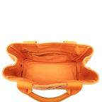 Prada Canapa Mini Handbag Orange Canvas — view 4