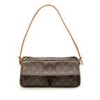 Louis Vuitton Monogram Viva Cite Shoulder Bag Brown Leather