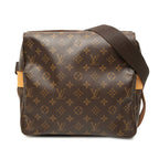 Louis Vuitton Monogram Naviglio Crossbody Shoulder Bag Brown Leather