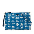 Prada Brick Marine Taste Fish Clutch Shoulder Bag Blue White Saffiano Leather