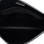 Prada Brick Marine Taste Fish Clutch Shoulder Bag Blue White Saffiano Leather — view 4