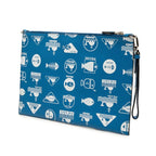 Prada Brick Marine Taste Fish Clutch Shoulder Bag Blue White Saffiano Leather — view 2