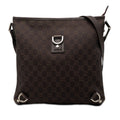 Gucci GG Canvas Abbey Crossbody Shoulder Bag Brown
