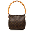 Louis Vuitton Monogram Looping Shoulder Bag Brown Leather