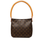 Louis Vuitton Monogram Looping Shoulder Bag Brown Leather