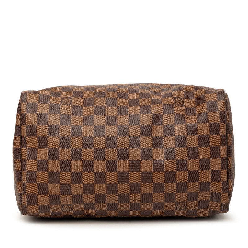 Louis Vuitton Damier Speedy 30 Mini Boston Bag Brown Leather — view 3