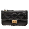 Chanel Quilted Coin Purse Black Lambskin