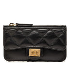 Chanel Quilted Coin Purse Black Lambskin