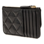 Chanel Quilted Coin Purse Black Lambskin — view 2