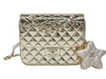 Chanel Quilted Patent Leather Chain Backpack Gold Random Plate