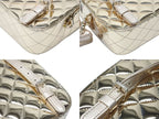 Chanel Quilted Patent Leather Chain Backpack Gold Random Plate — view 7