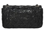 Chanel Quilted 23 S Flap Chain Shoulder Bag CC Logo Sequins Silver — view 2